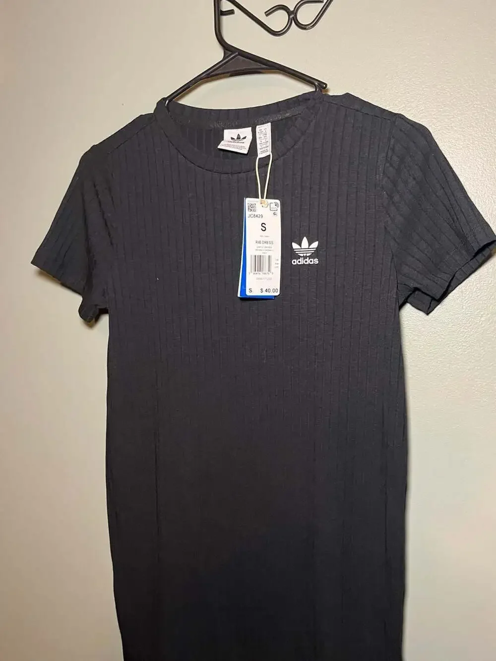 Adidas Originals Girls Rib Dress Black Size S